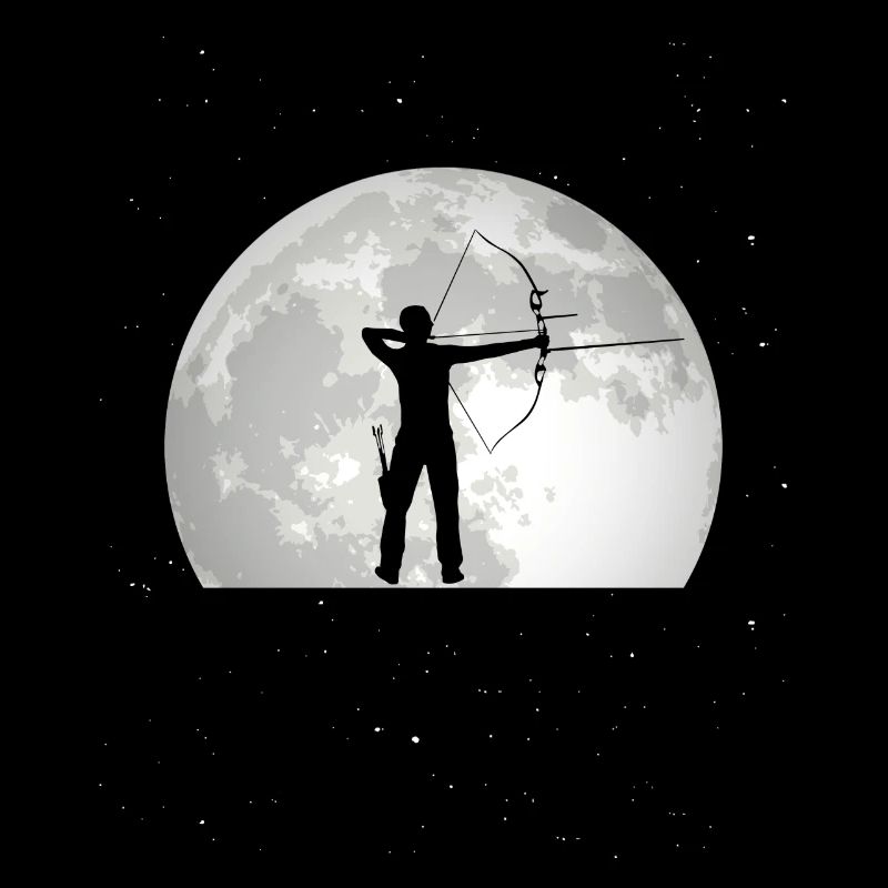 Arc-en-ciel Lune Flèche et arc