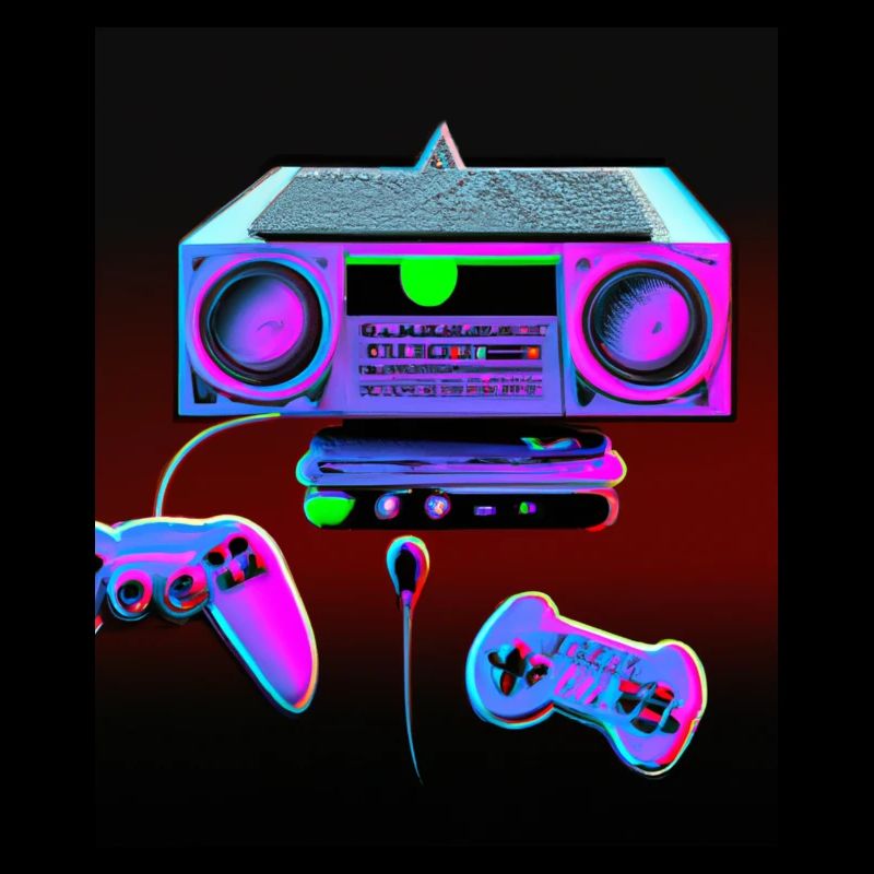 Vaporwave Aesthetic Retro Gaming Console