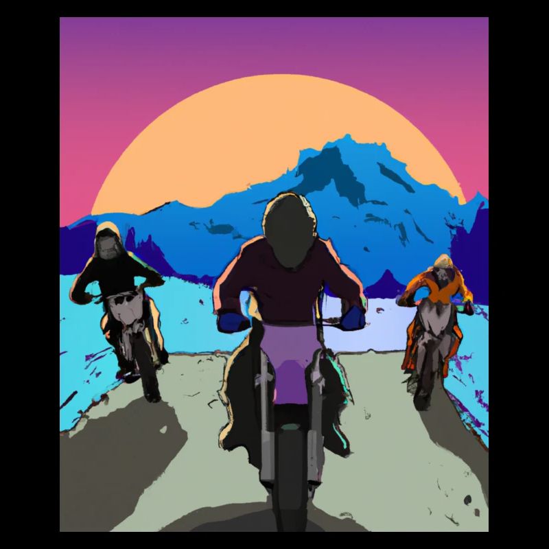 Vaporwave Esthétique Sunset Mountains