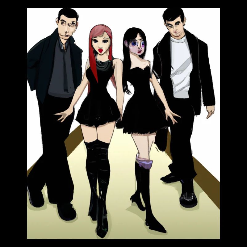 Corporate Goth Gothic Clique Friends