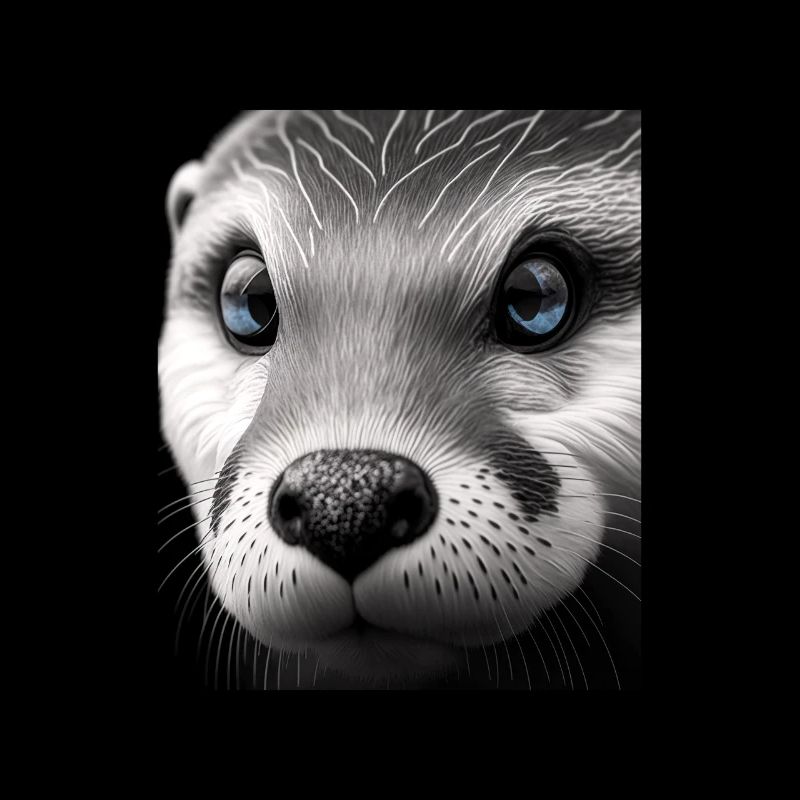Conception de loutre à la mode Loutre de mer cool avec bleu