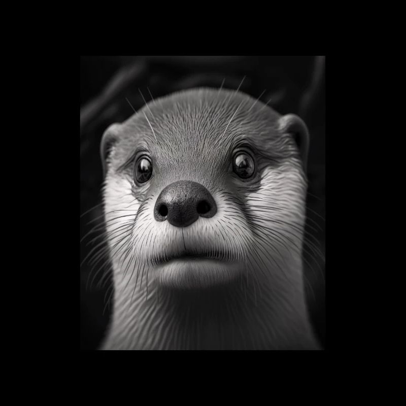 Conception de loutre à la mode Loutre de mer cool avec bleu