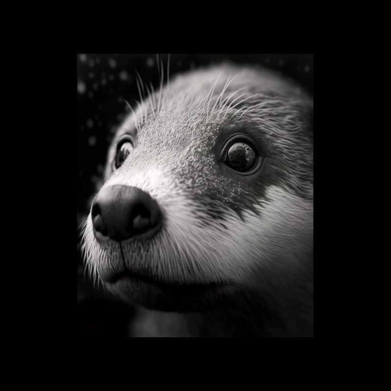 Conception de loutre à la mode Loutre de mer cool avec bleu