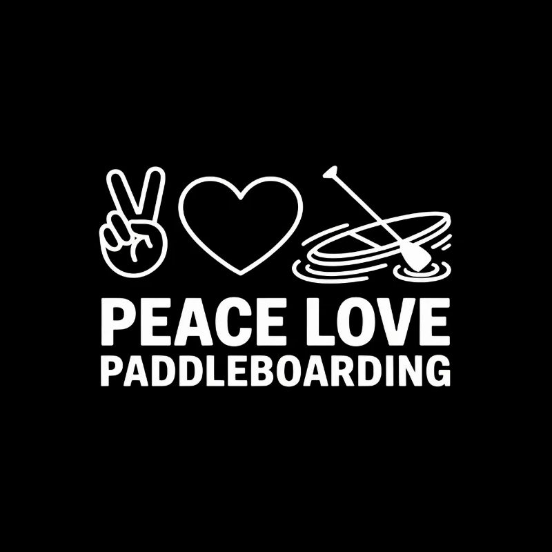 Minimalist Peace Love Paddleboarding
