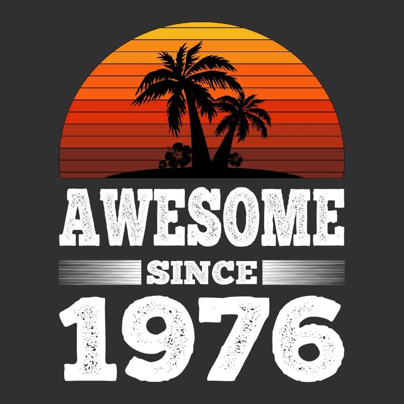 Awesome Since 1976 Sunset red