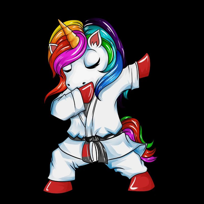 Karate Jiu Jitsu Einhorn Design das Dabbing tanzt