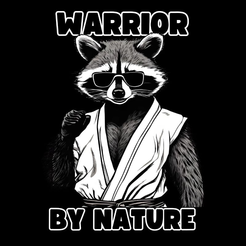 Waschbär Warrior by Nature Geschenkidee
