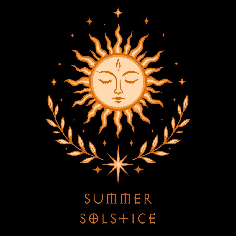 Summer Solstice Sun – Boho Symbol