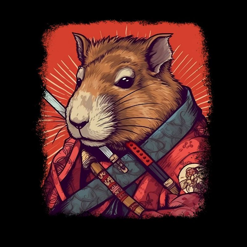 Capybara Samurai Wasserschwein