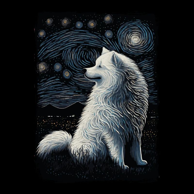Samoyed Starry Night