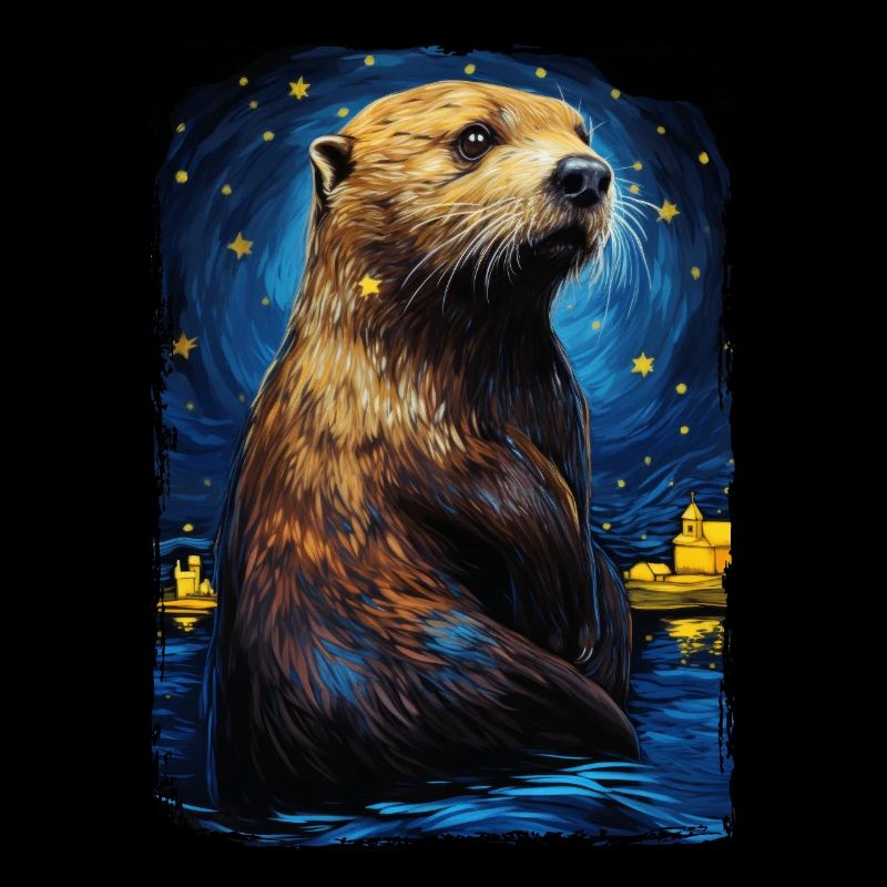 Otter Starry Night