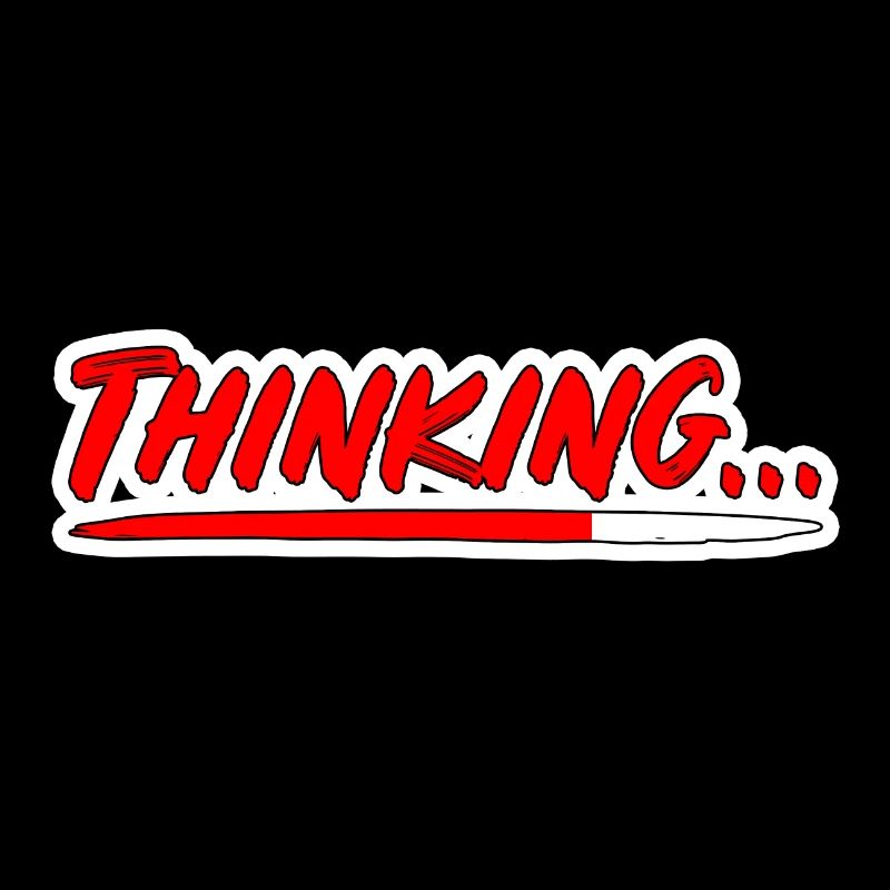 Thinking PopArt loading bar lettering