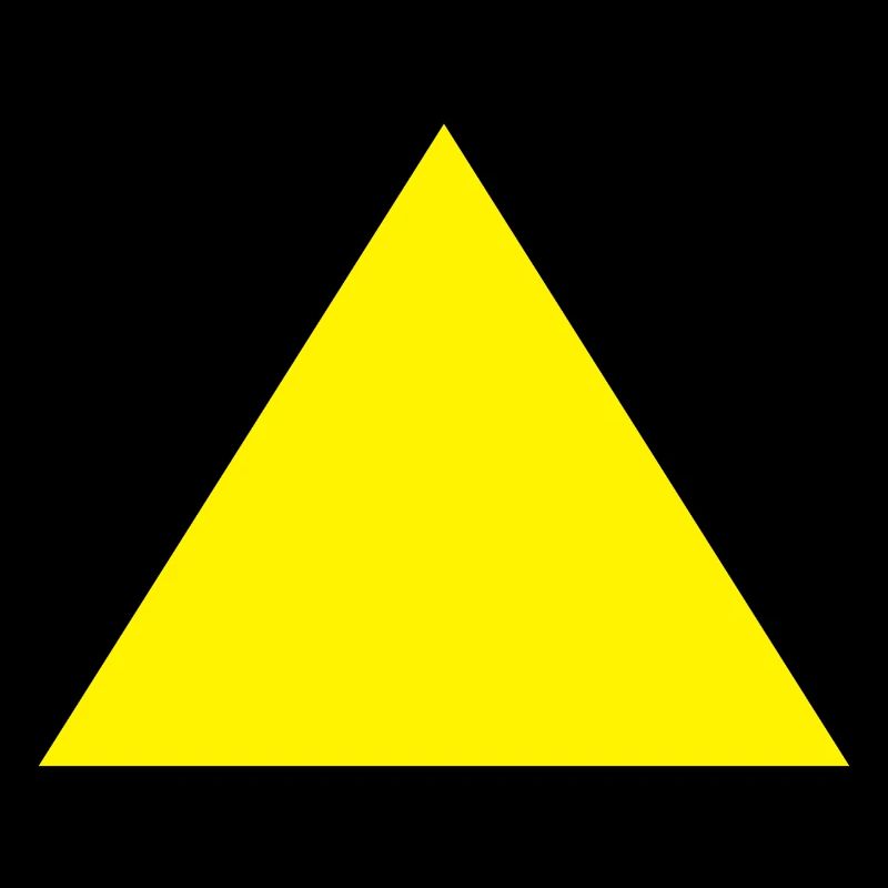 Triangle forme jaune simple