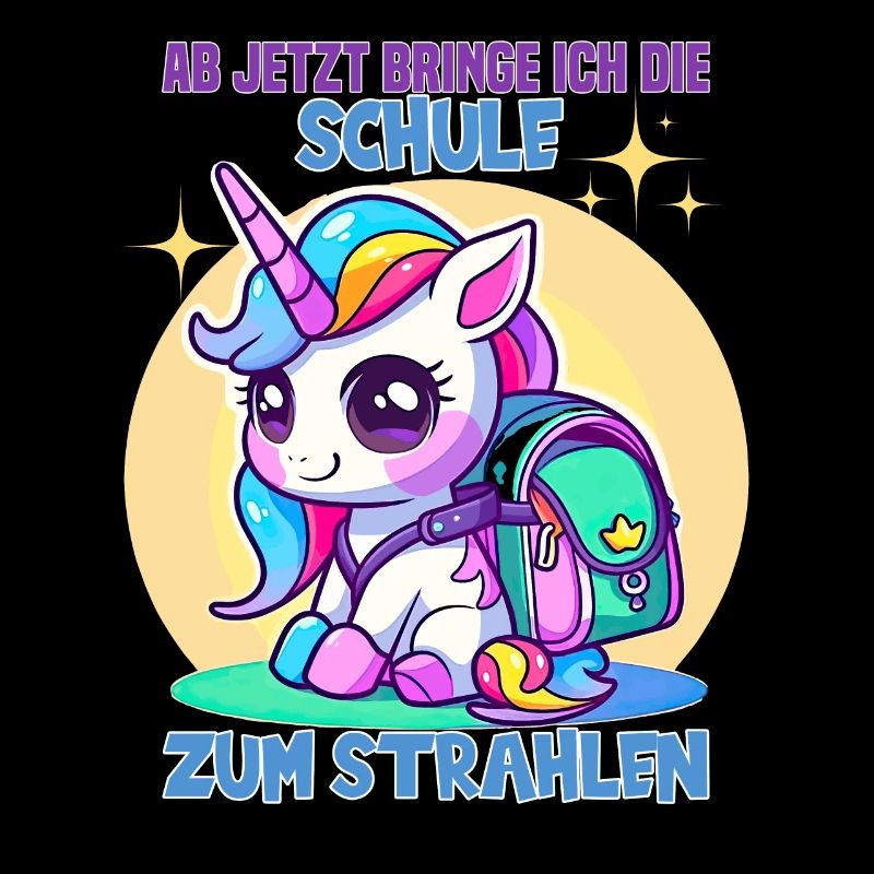 Licorne écolière pour l’inscription à l’école