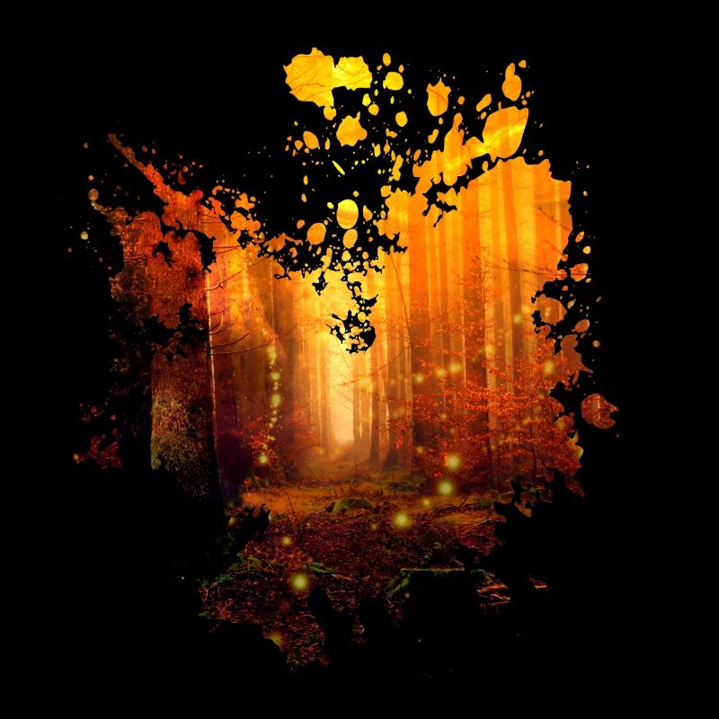 Bunter Herbst Fleck Herbstwald Splash Geschenk