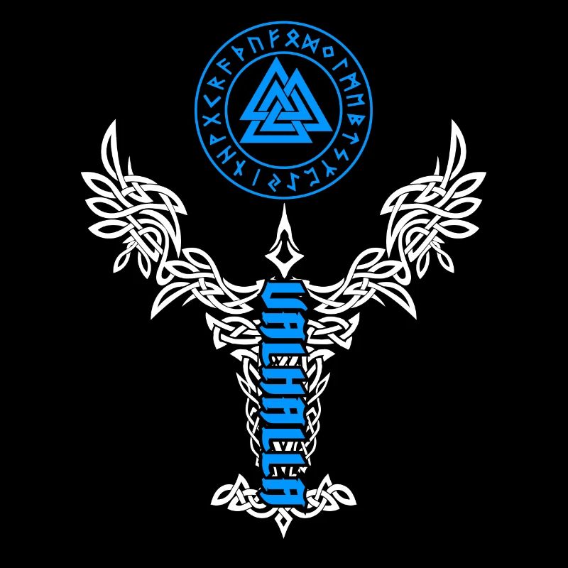 Valhalla Raben Wikinger Valknut Wotansknoten