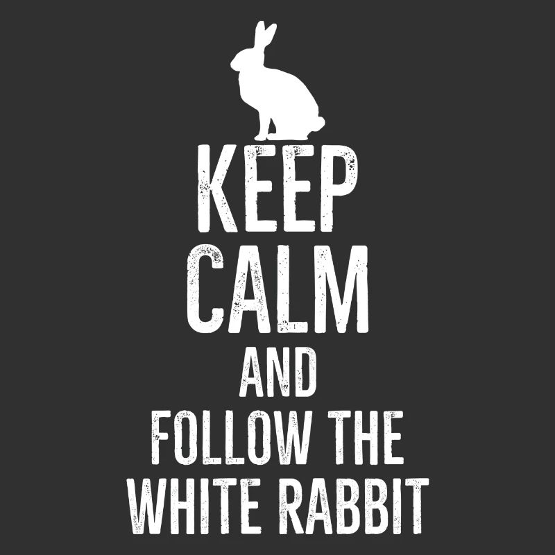 Reste calme et suivez le lapin de lapin blanc