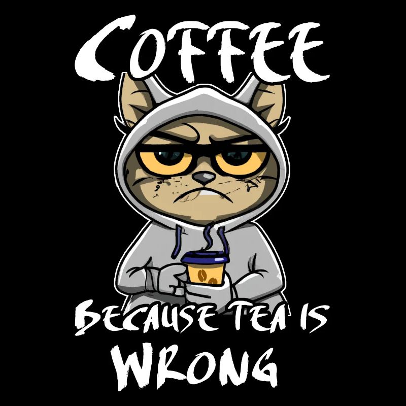 Kaffee Trinken Katze Tee