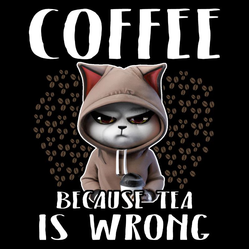 Kaffee Trinken Katze Tee