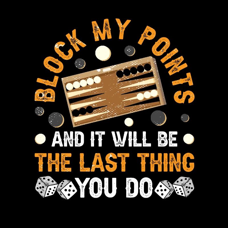 Board Game Funny Backgammon