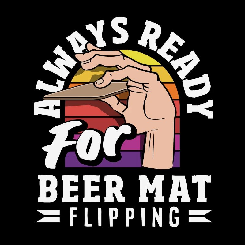 Beer mat turn over game beer