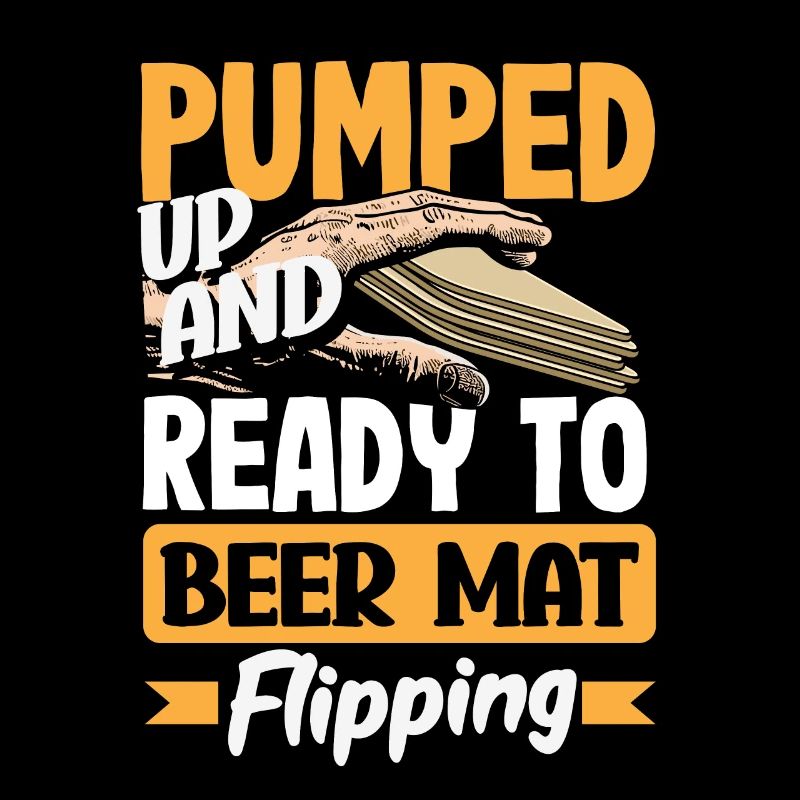 Beer mat turn over game beer