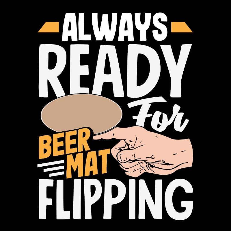 Beer mat turn over game beer