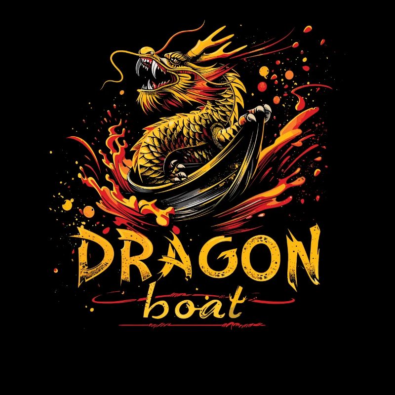 Lustiges Drachenboot-paddel