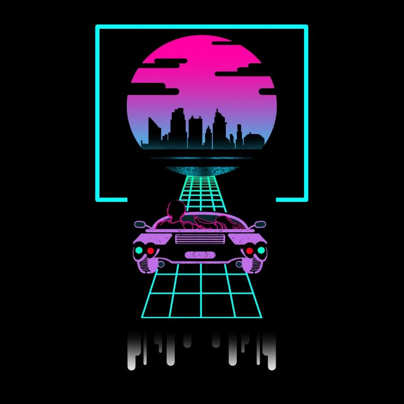 Synthwave Design for Couples Love