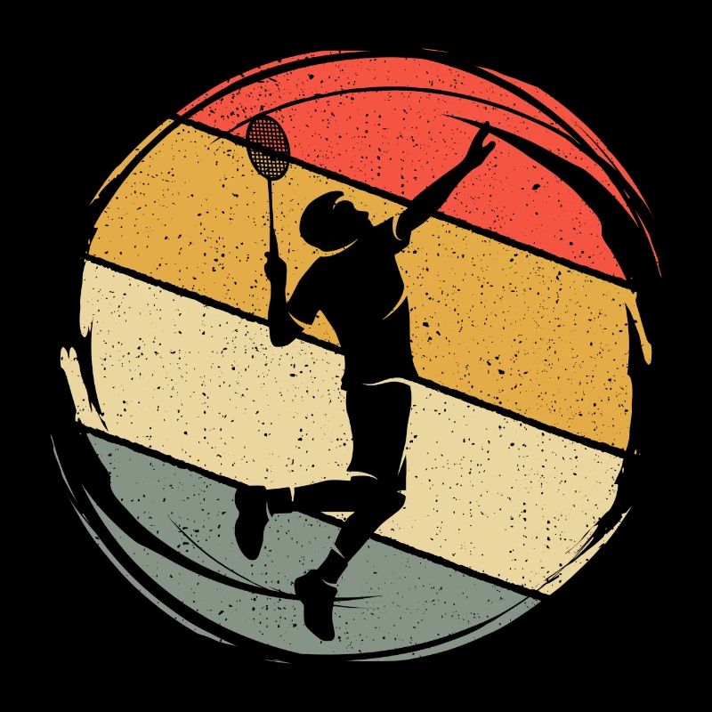 Badminton player Badminton player retro badminton