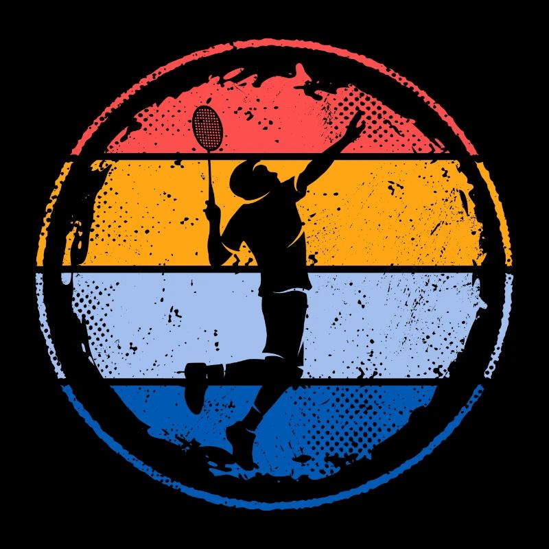 Badminton player Badminton player retro badminton