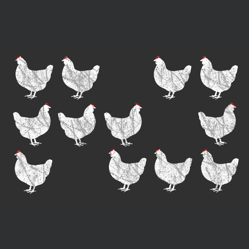 Trois rangées de jolis poulets à connaître