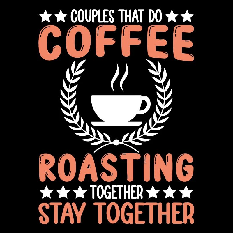 Couples qui font de la torréfaction du café ensemble