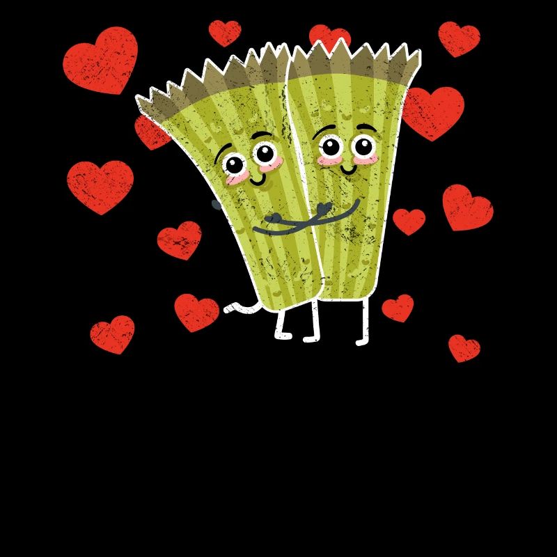 Cute Asparagus Couple Hugging Asparagus Lovers