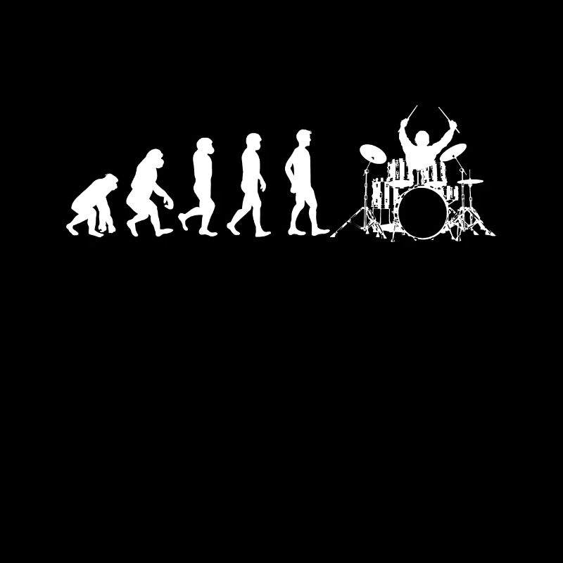 Drummer Schlagzeuger T-Shirt Schlagzeug Evolution