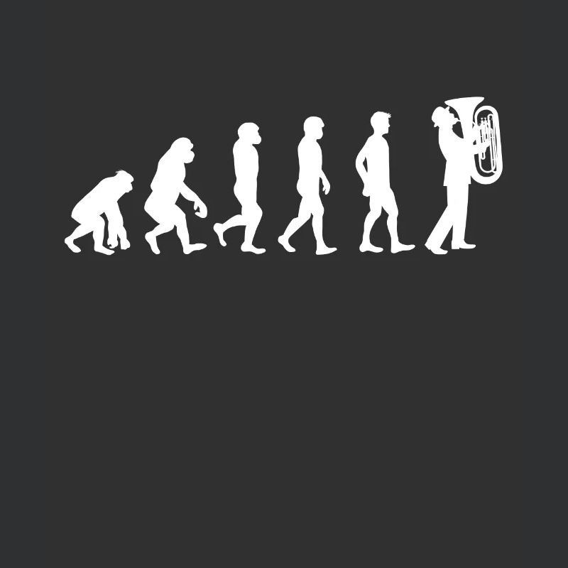Tuba Spieler T-Shirt Geschenk Evolution