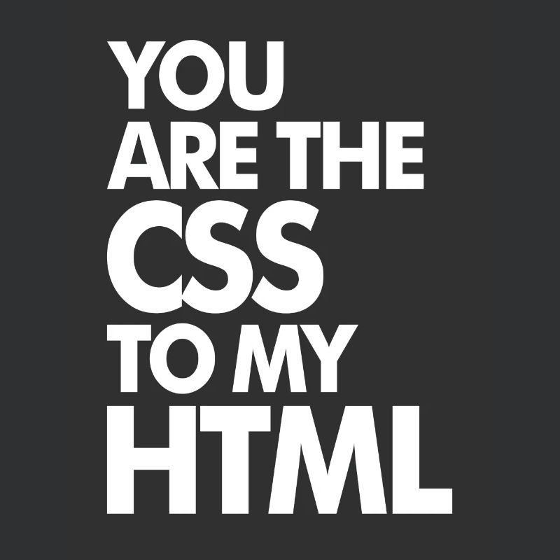 Vous êtes le CSS à mon HTML