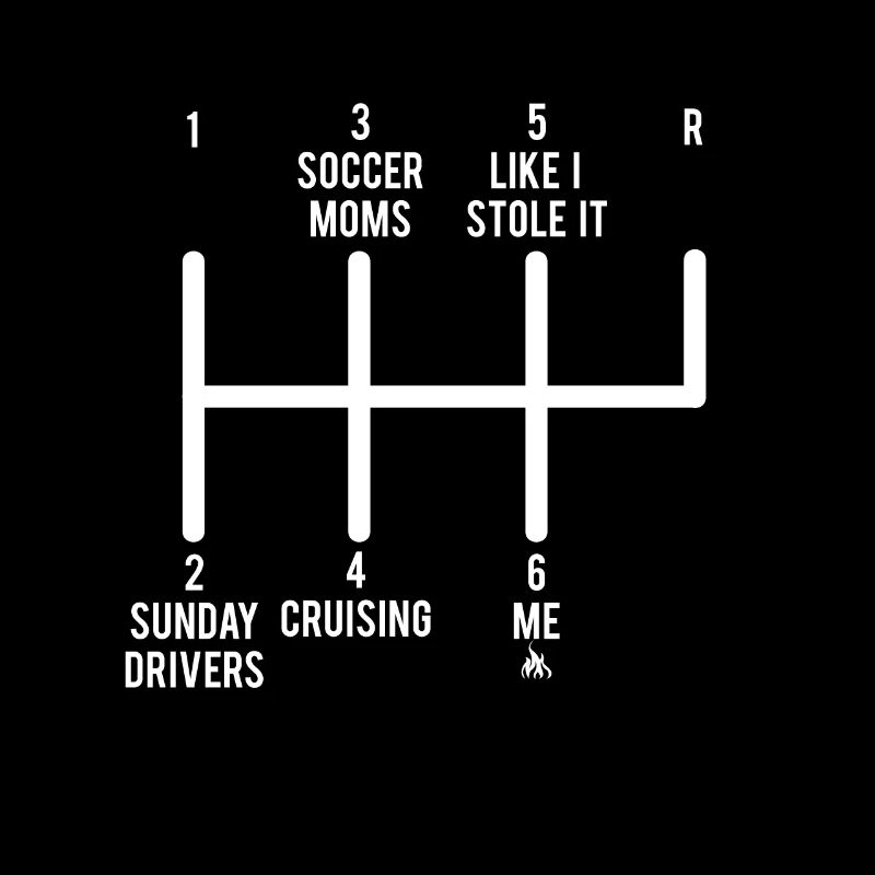 Funny stick shift car handle racing car handle joke