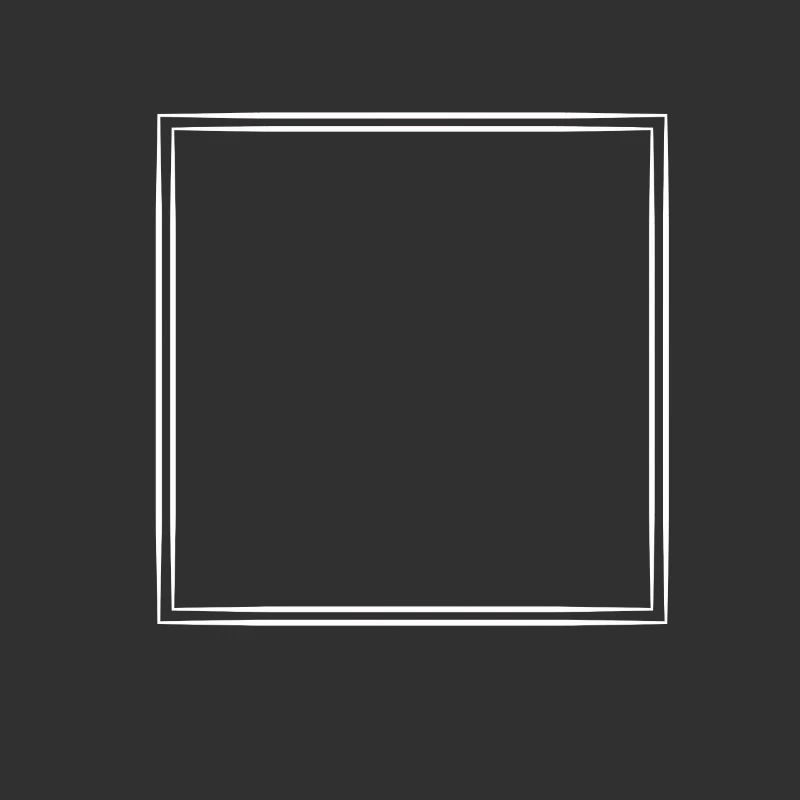 Frame Thin Line Strokes White