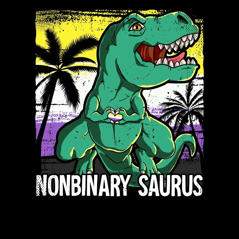Fierté LGBTQ Nonbinary Saurus Costume Mois de la fierté