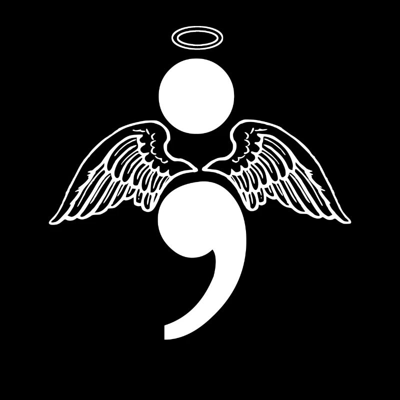 Cadeau de suicide de dépression de point-virgule d'ange