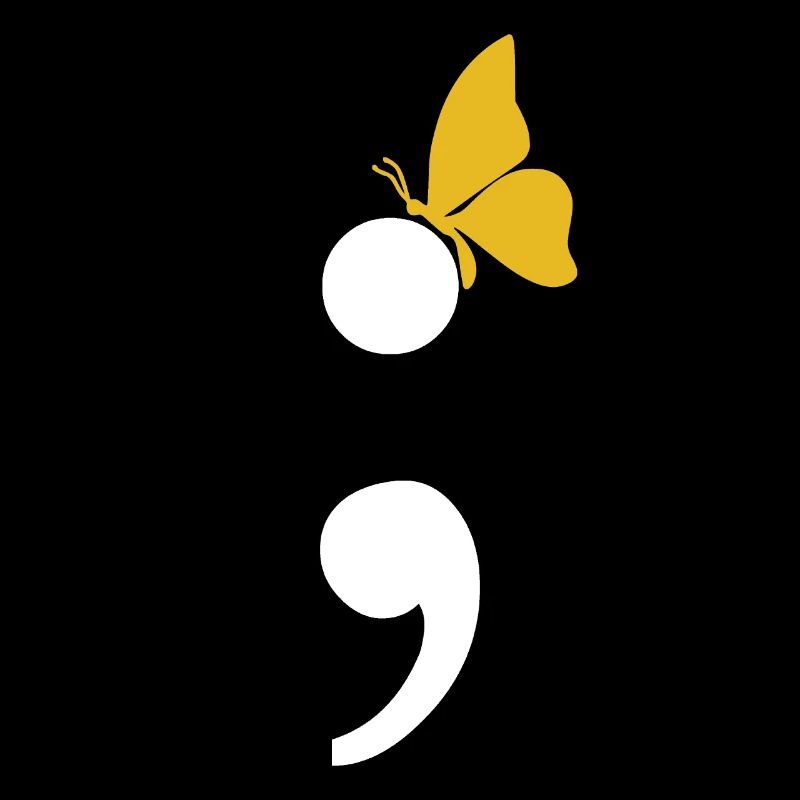 Projekt Semikolon Schmetterling Suicide Geschenk