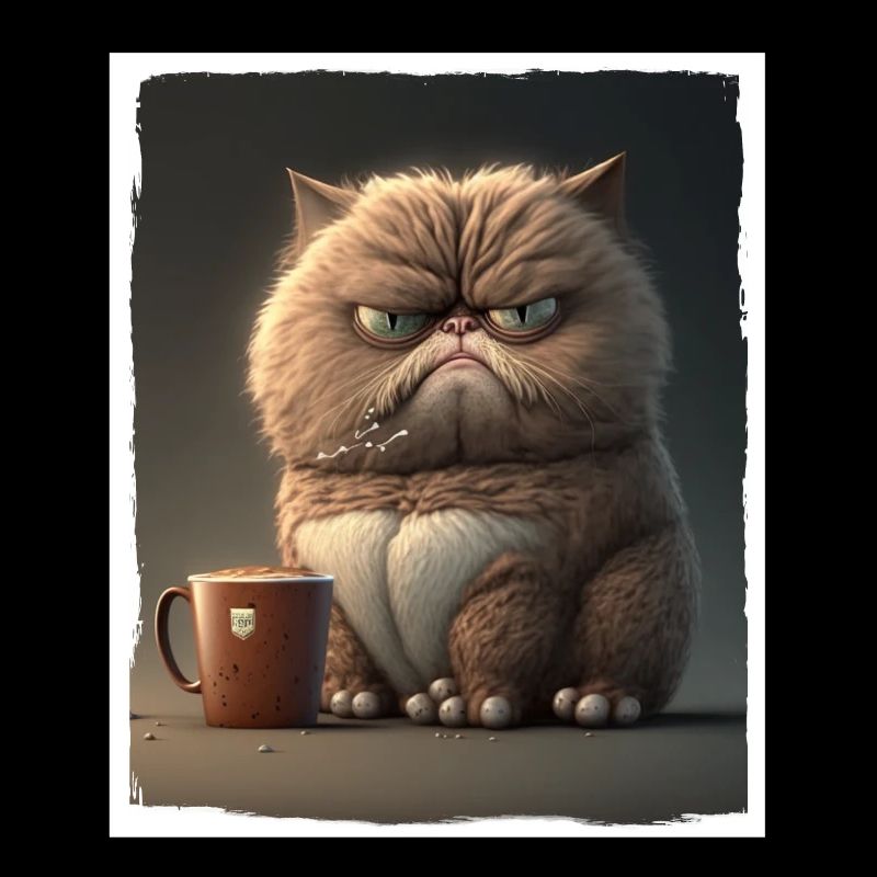Cat Kitten Coffee Cup Morning Grouch Cocoa
