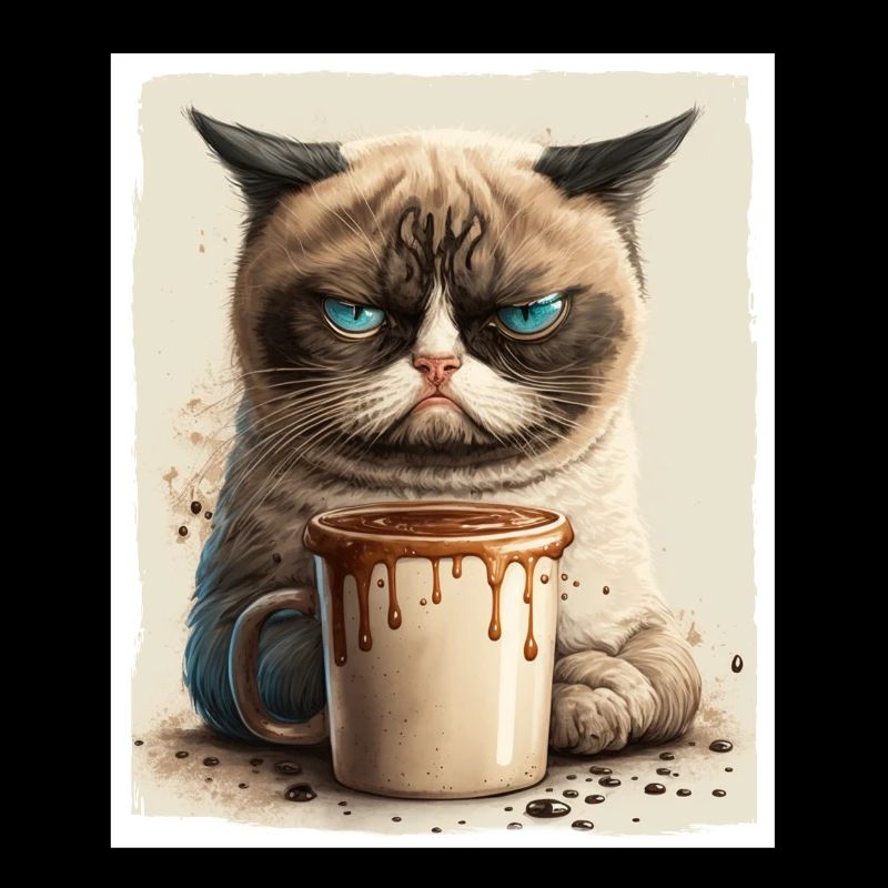 Cat Kitten Coffee Cup Morning Grouch Cocoa