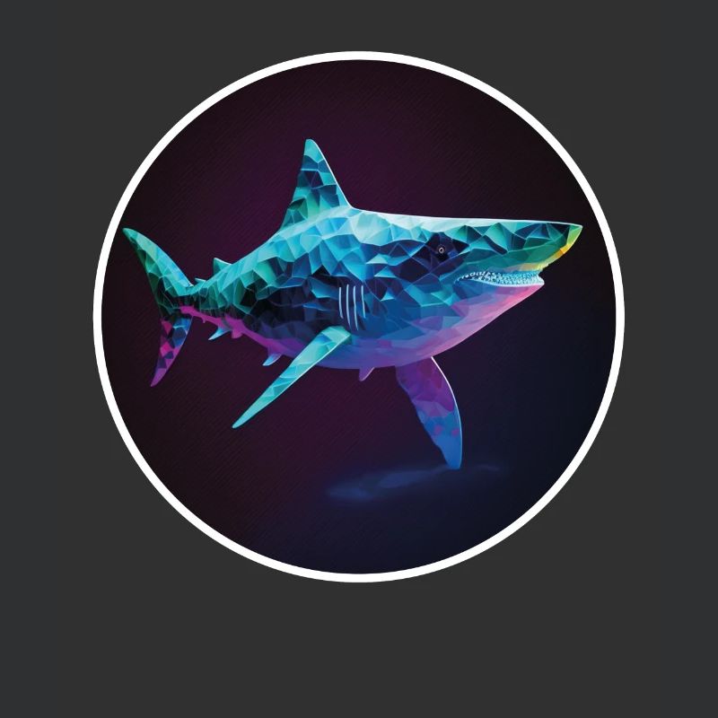 Shark Orca Polygon Geometric Underwater World Ocean