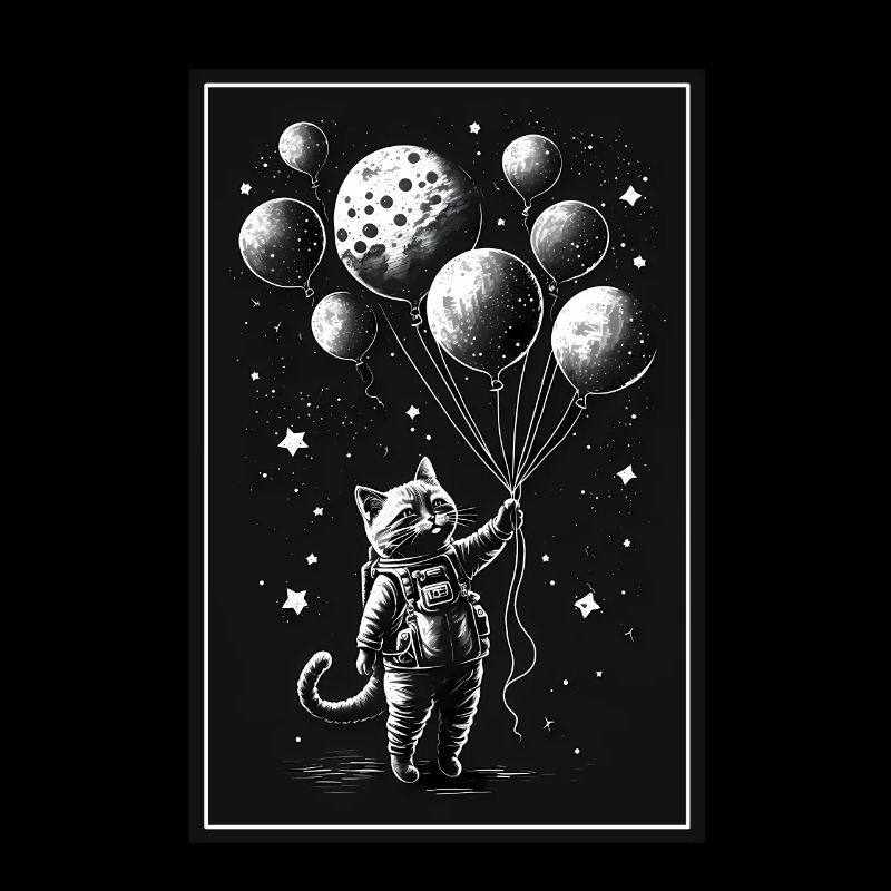 Katze Kätzchen Weltall Astronaut Planet Raumfahrer