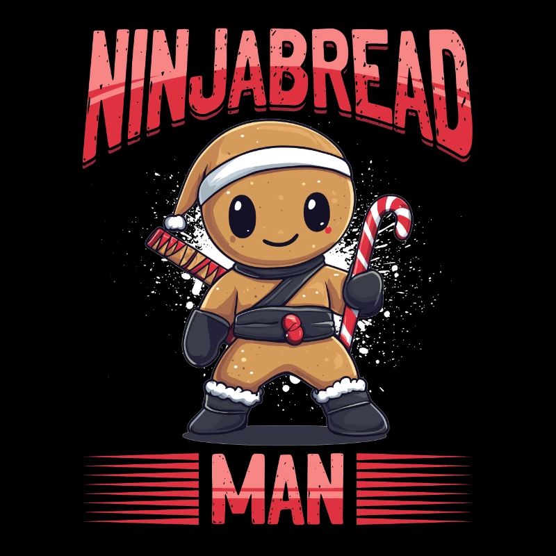 Funny Christmas Gingerbread Ninjabread Man