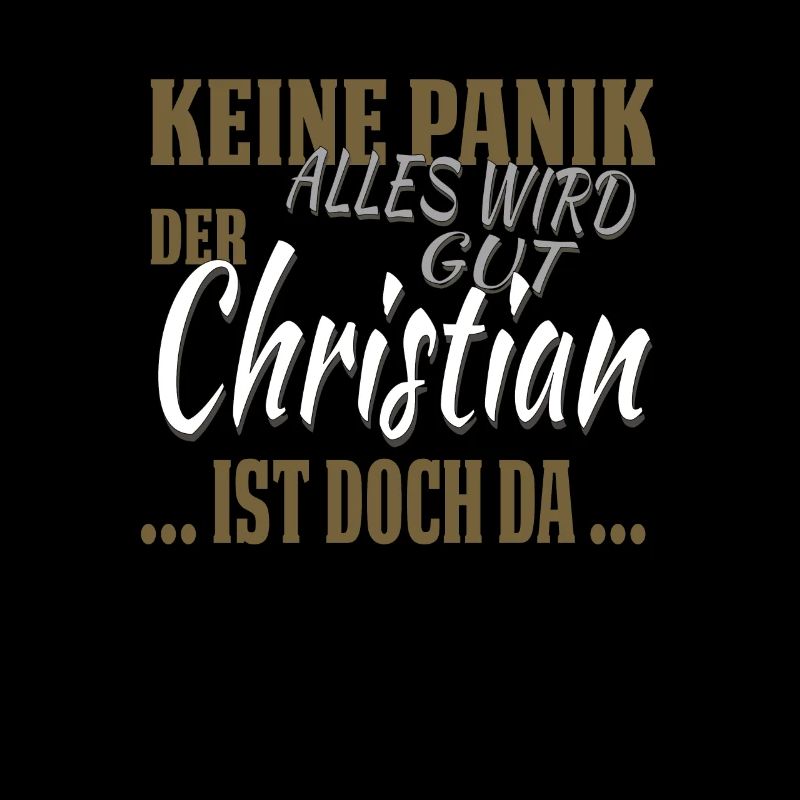 Christian - Don't panic - funny gift