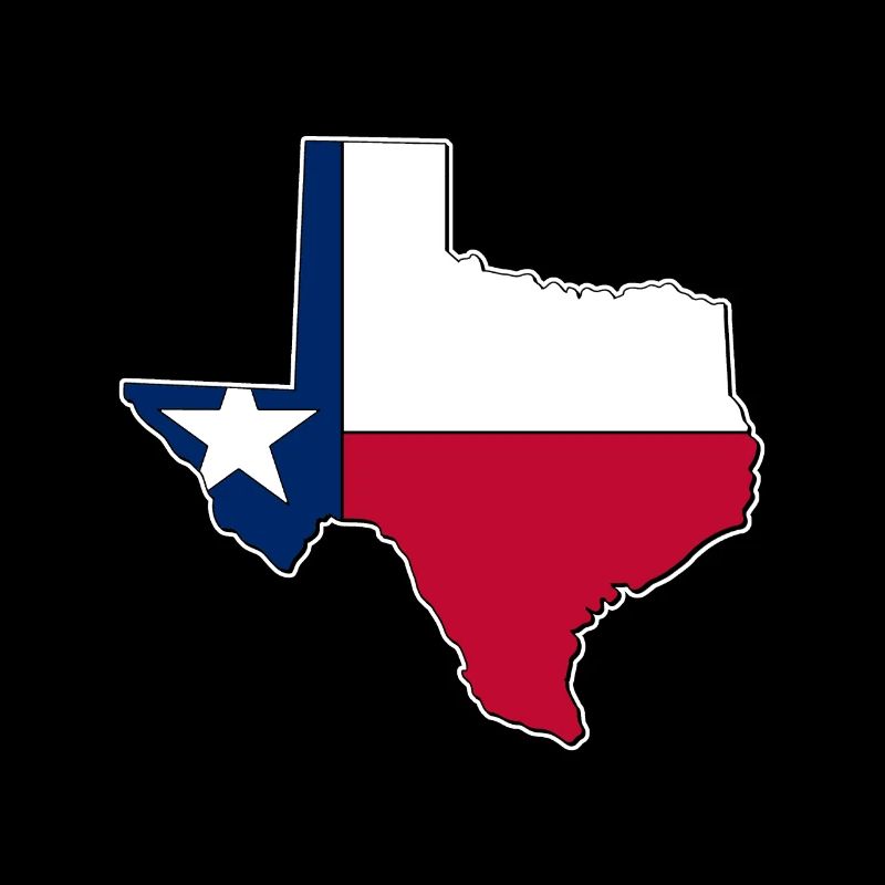 Texas flag map