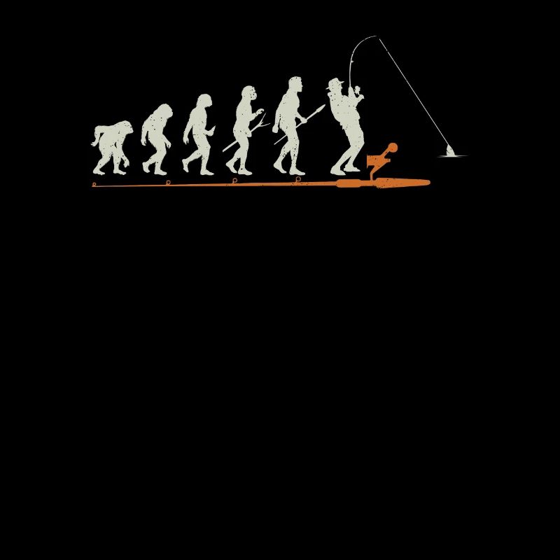 Angler Evolution Geschenk Angeln Fischen Angelrute